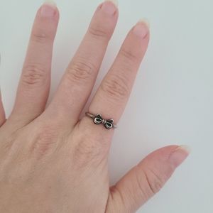 James Avery sterling silver beaded bow ring Size 7